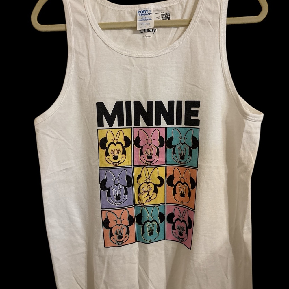 Disney White Tank Top with Graphic Design